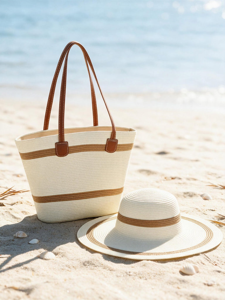 Summer Beach Tote Bag & Hat