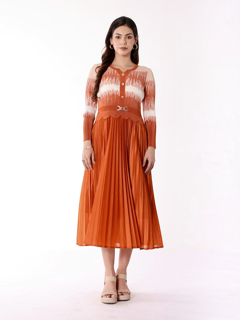 Pleated Magic Flared Dress