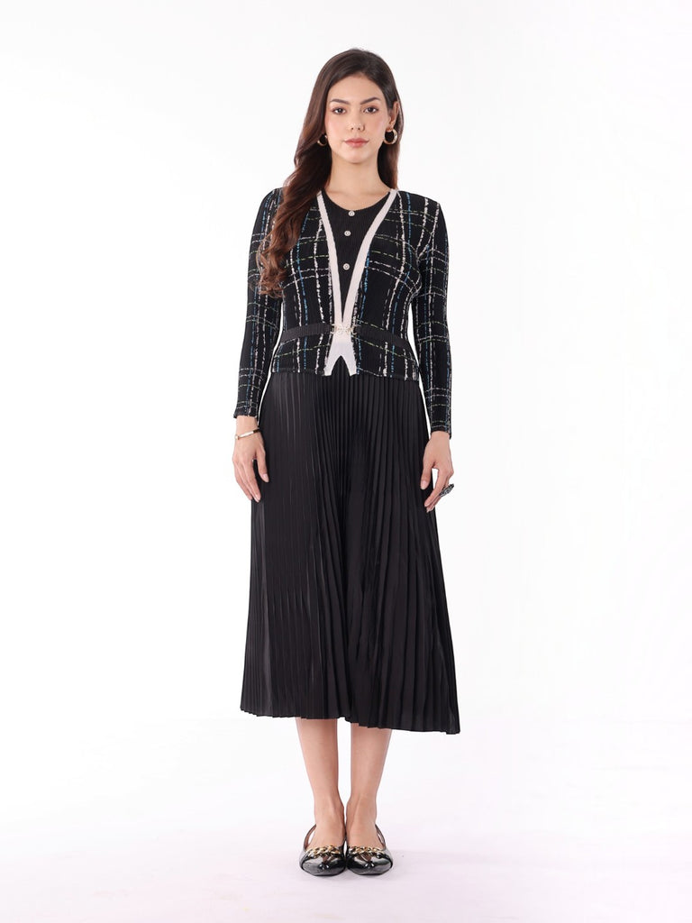 Pleated Magic Flared Dress