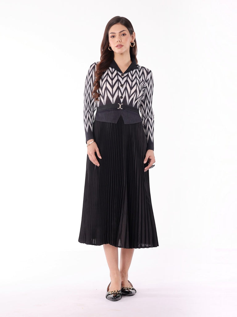 Pleated Magic Flared Dress