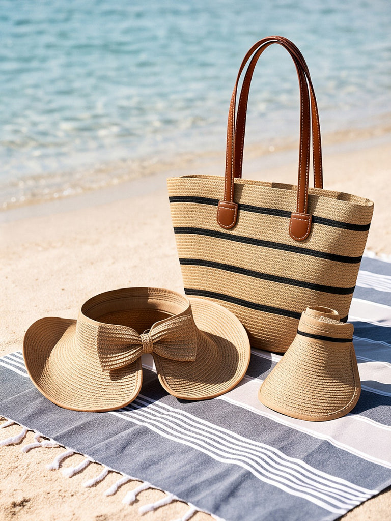 Summer Beach Tote Bag & Hat