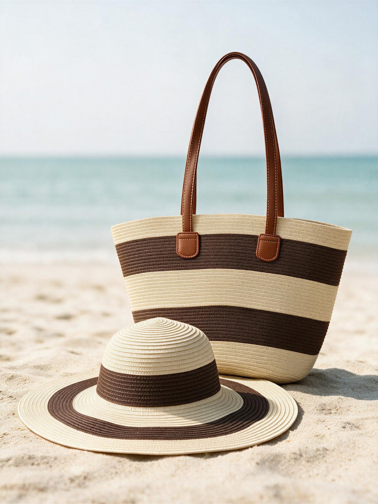 Summer Beach Tote Bag & Hat