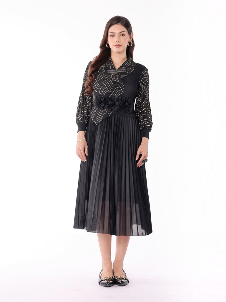 Pleated Magic Flared Dress