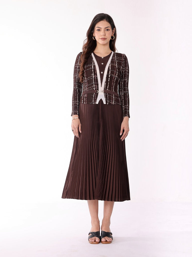 Pleated Magic Flared Dress