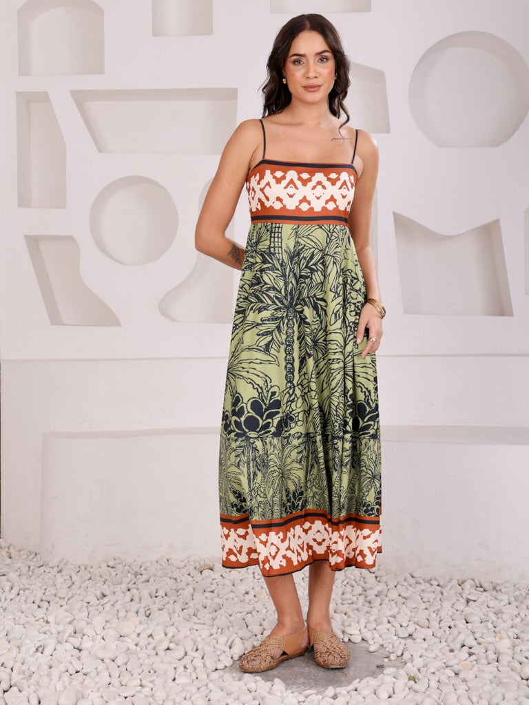 Abstract Print Summer Dress