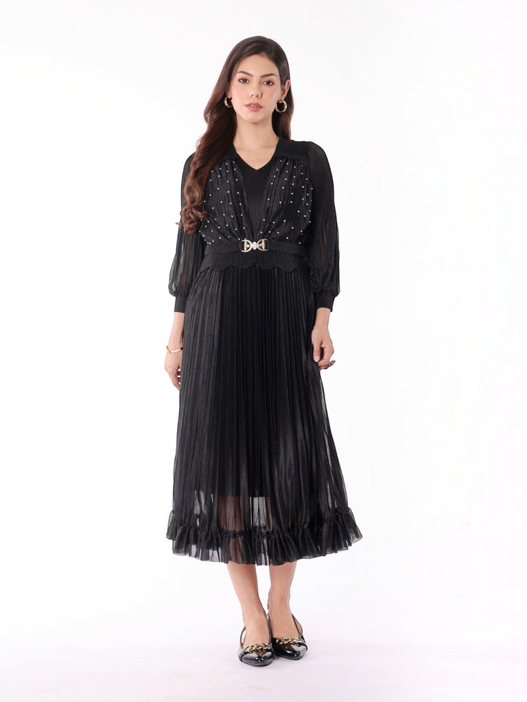 Pleated Magic Flared Dress