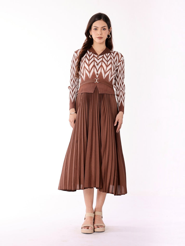 Pleated Magic Flared Dress