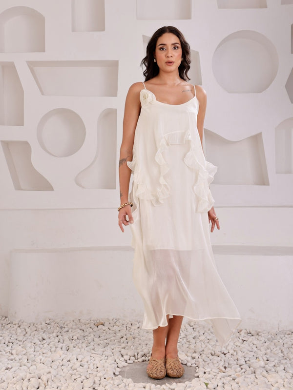 Flowy Floral Ruffel Dress