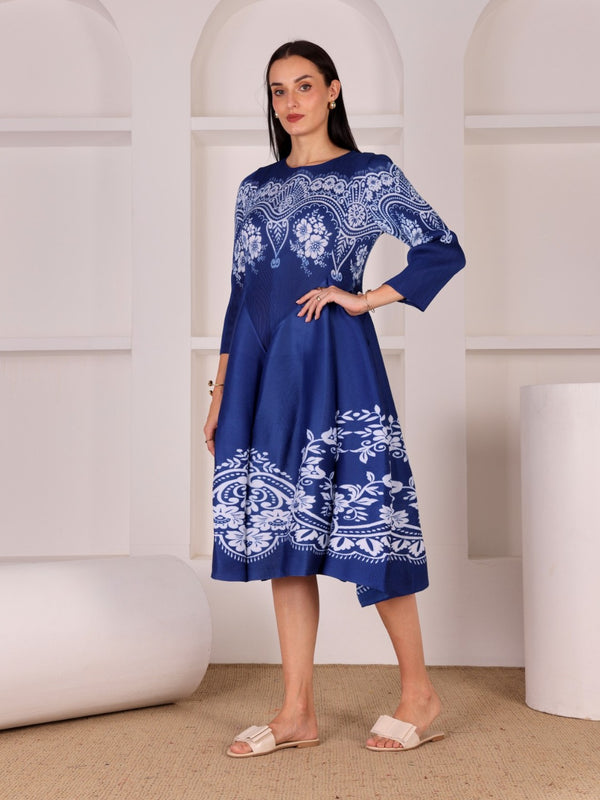 Pleated Pop Magic Flared Dress