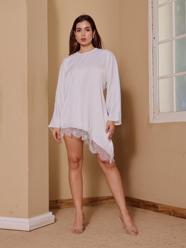 Noir Luxe Satin Mini Dress