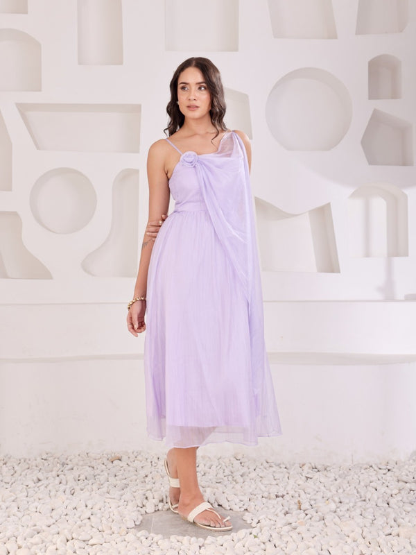 Flowy Midi Silhouette Dress