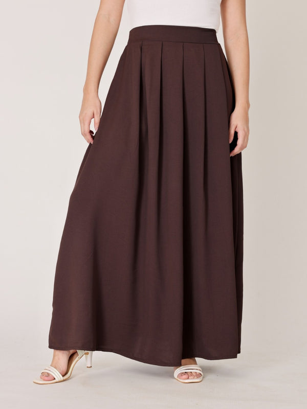 Long Pleat Maxi Aline Skirt