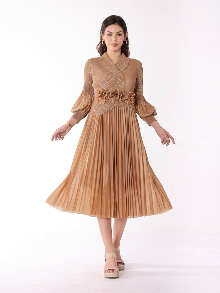 Pleated Magic Flared Dress