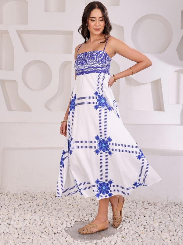 Abstract Print Summer Dress