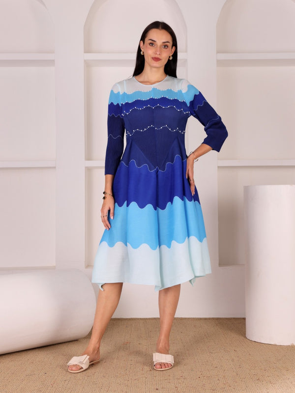 Pleated Pop Magic Flared Dress