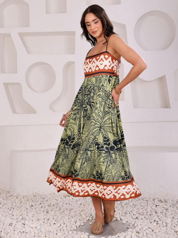 Abstract Print Summer Dress
