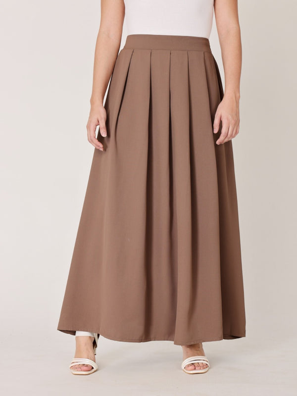 Long Pleat Maxi Aline Skirt