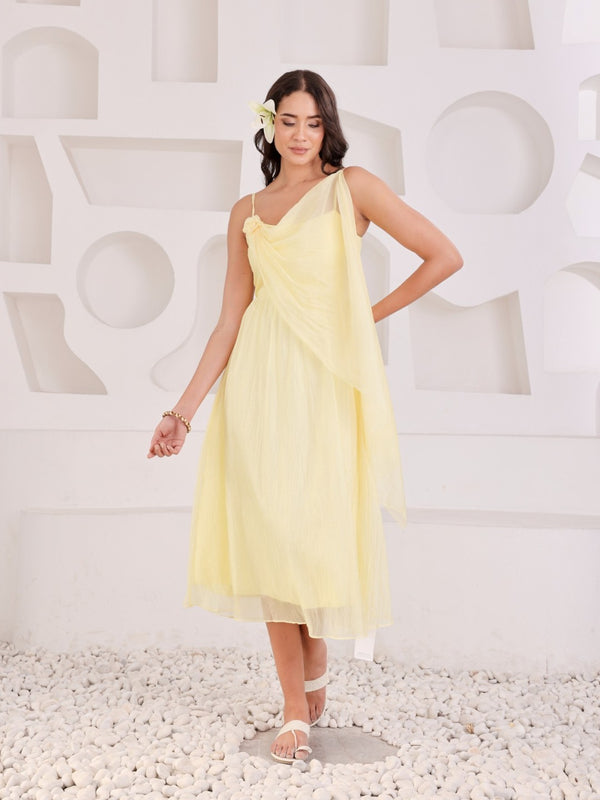 Flowy Midi Silhouette Dress