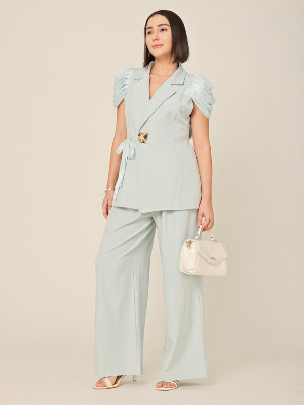 Short Sleeves Top And Trousers