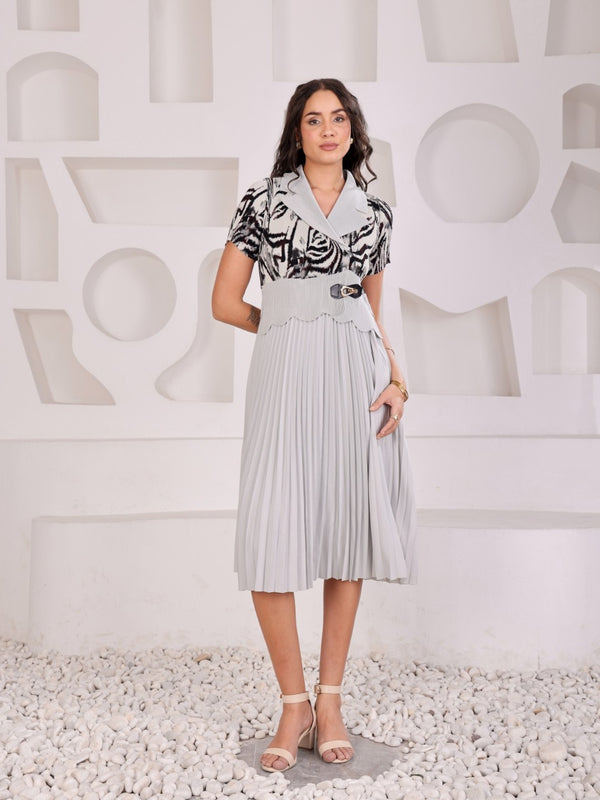 Pleated Magic Flared Dress