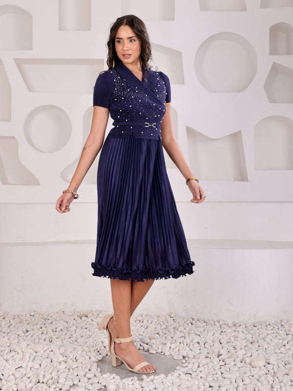 Pleated Magic Flared Dress