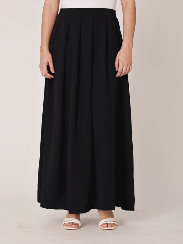 Long Pleat Maxi Aline Skirt