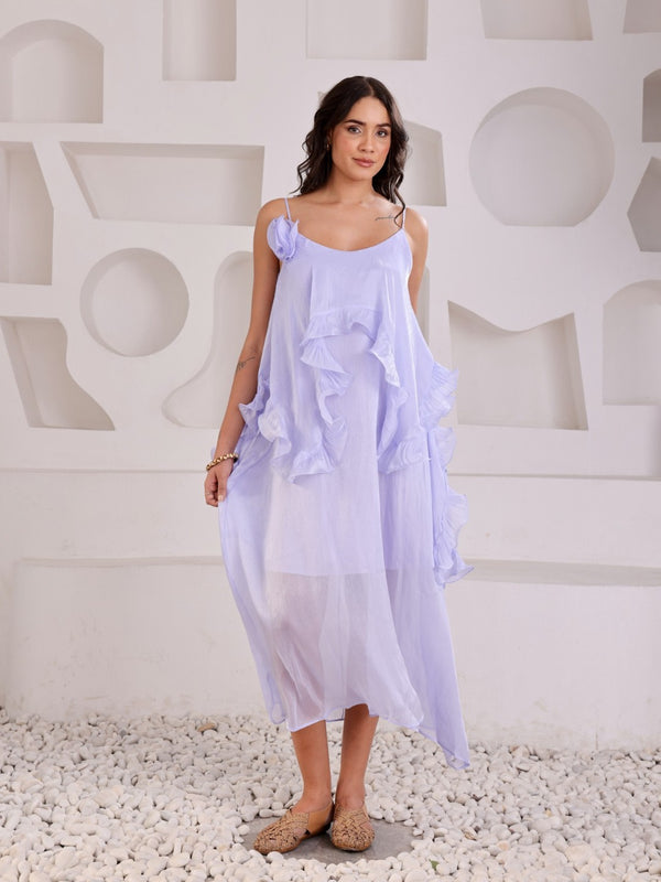 Flowy Floral Ruffel Dress