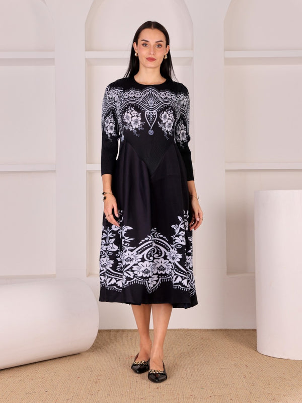 Pleated Pop Magic Flared Dress