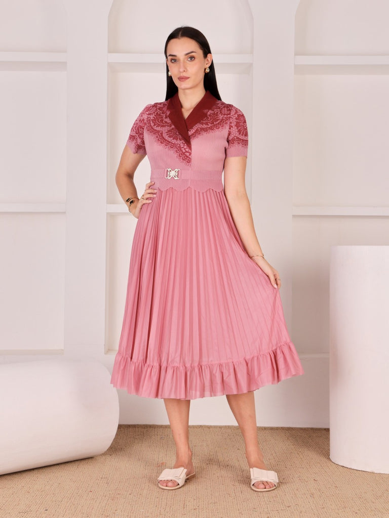 Pleated Magic Flared Dress