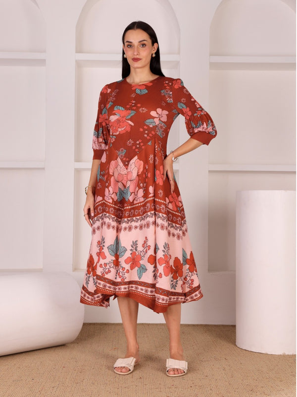 Pleated Pop Magic Flared Dress