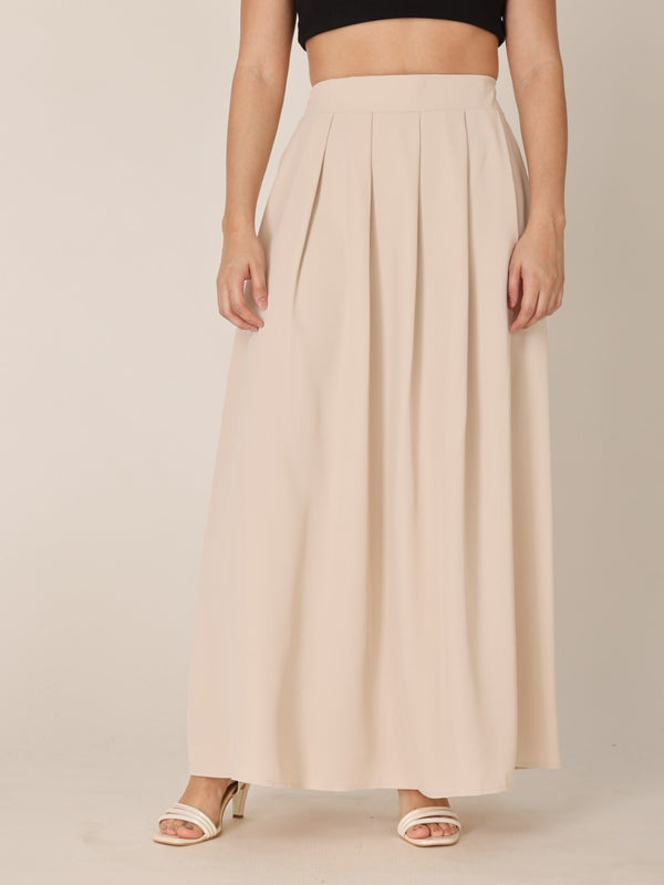Long Pleat Maxi Aline Skirt