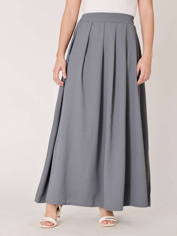 Long Pleat Maxi Aline Skirt