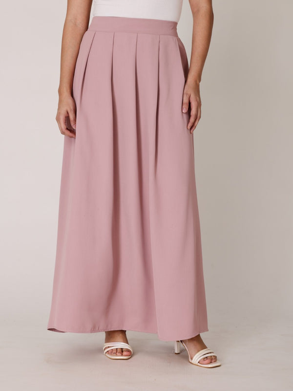 Long Pleat Maxi Aline Skirt