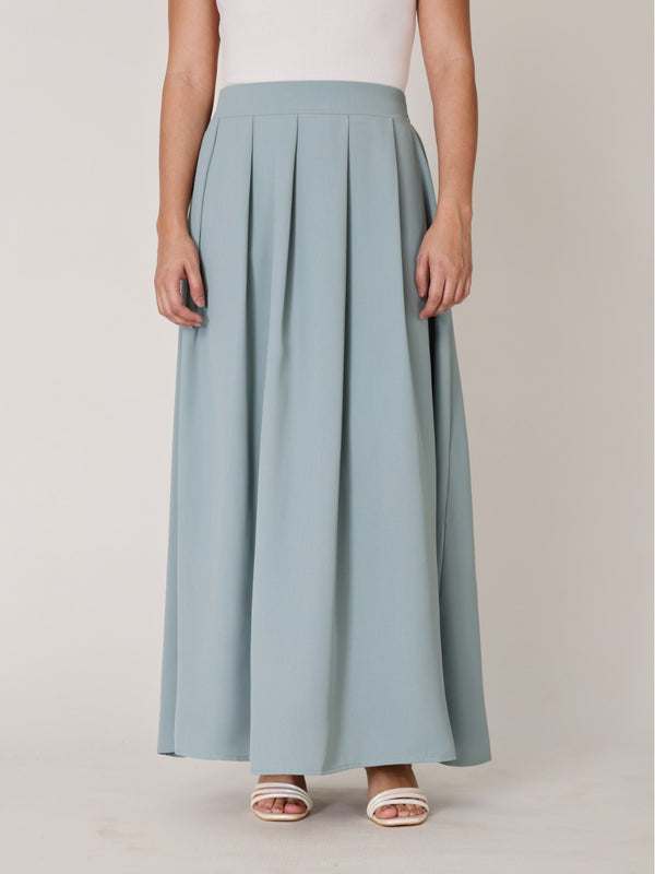 Long Pleat Maxi Aline Skirt
