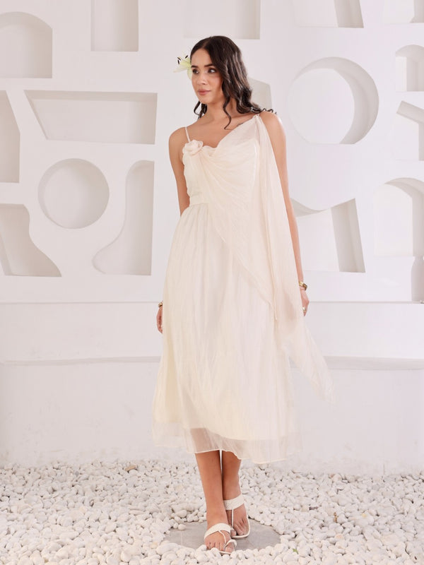Flowy Midi Silhouette Dress