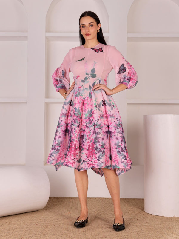 Pleated Pop Magic Flared Dress