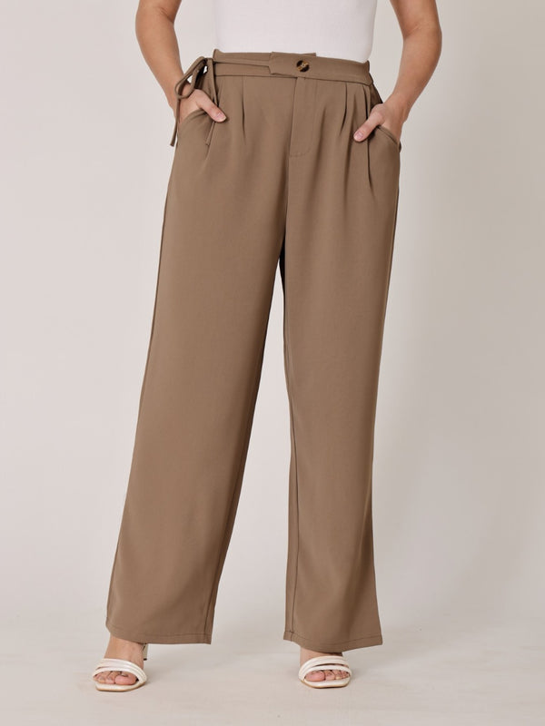 Relaxed Fit Side Tie Trousers