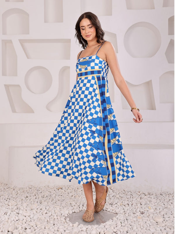 Abstract Print Summer Dress