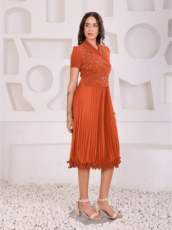 Pleated Magic Flared Dress
