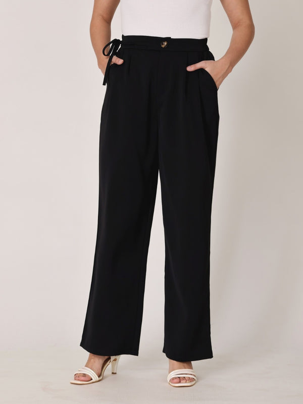 Relaxed Fit Side Tie Trousers