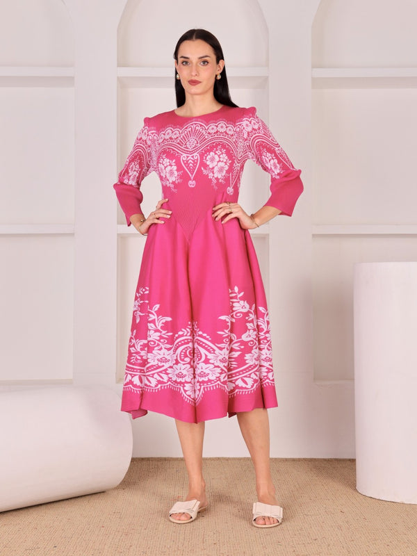 Pleated Pop Magic Flared Dress