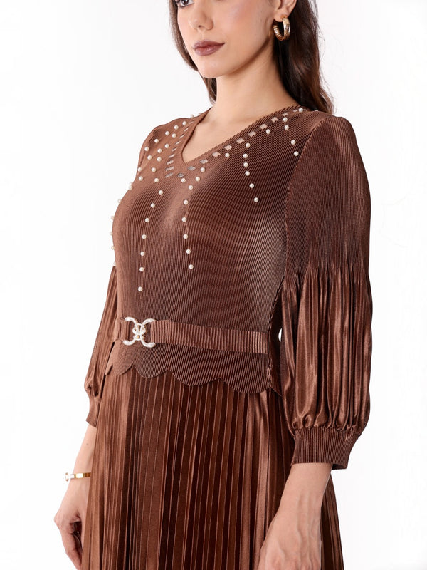Pleated Magic Flared Dress