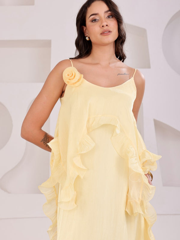 Flowy Floral Ruffel Dress