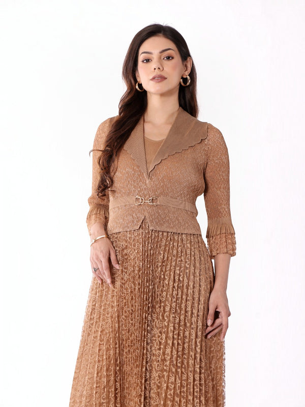 Pleated Magic Flared Dress