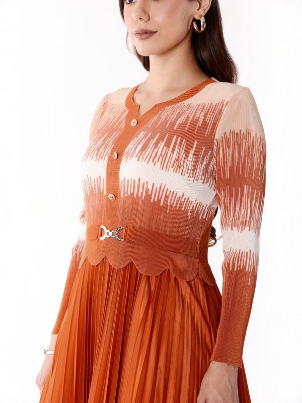 Pleated Magic Flared Dress