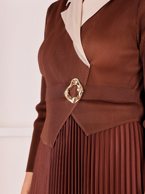 Pleated Magic Flared Dress