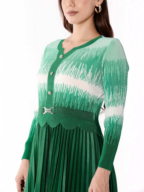 Pleated Magic Flared Dress