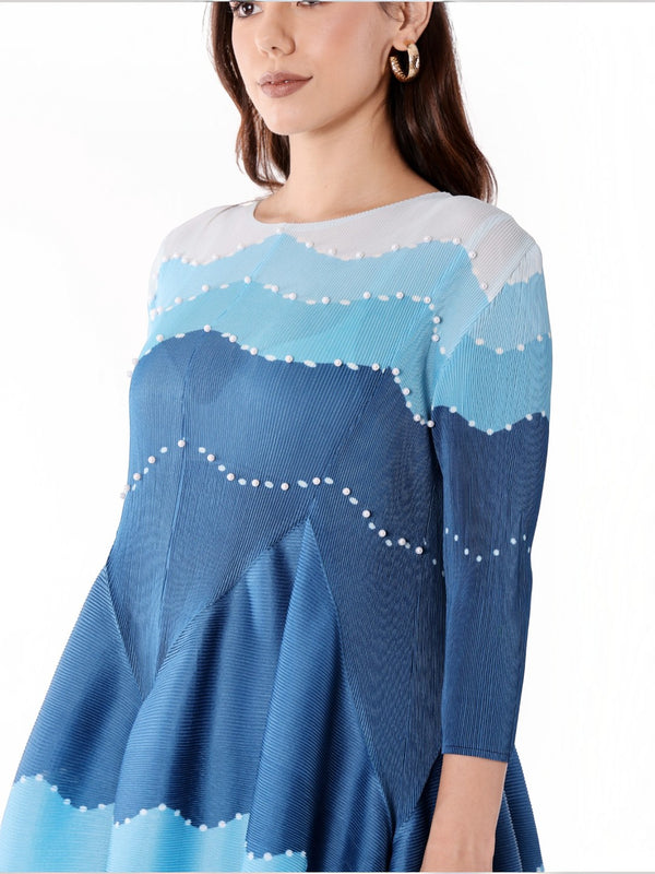 Pleated Pop Magic Flared Dress
