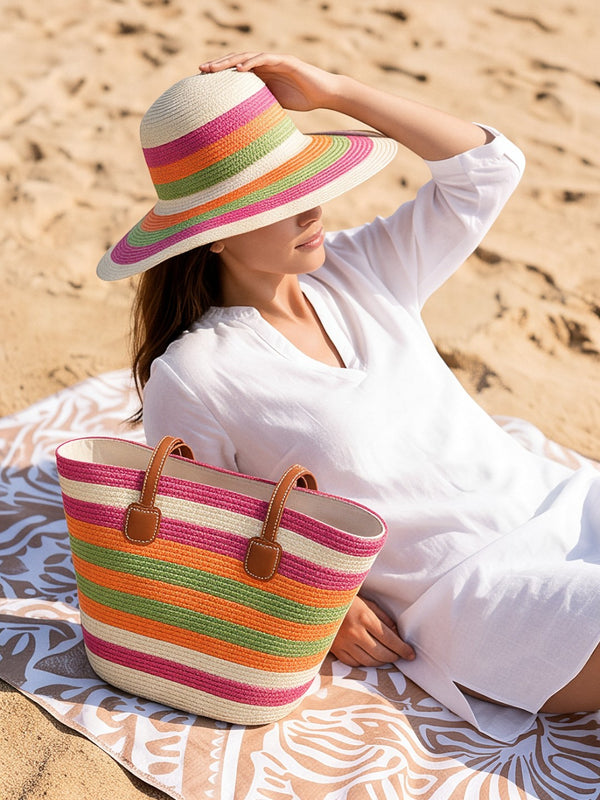 Summer Beach Tote Bag & Hat