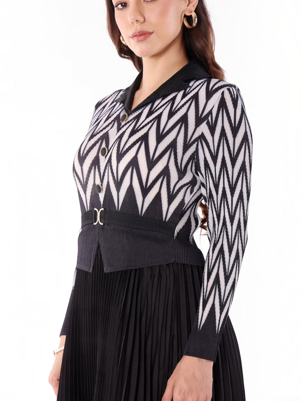 Pleated Magic Flared Dress